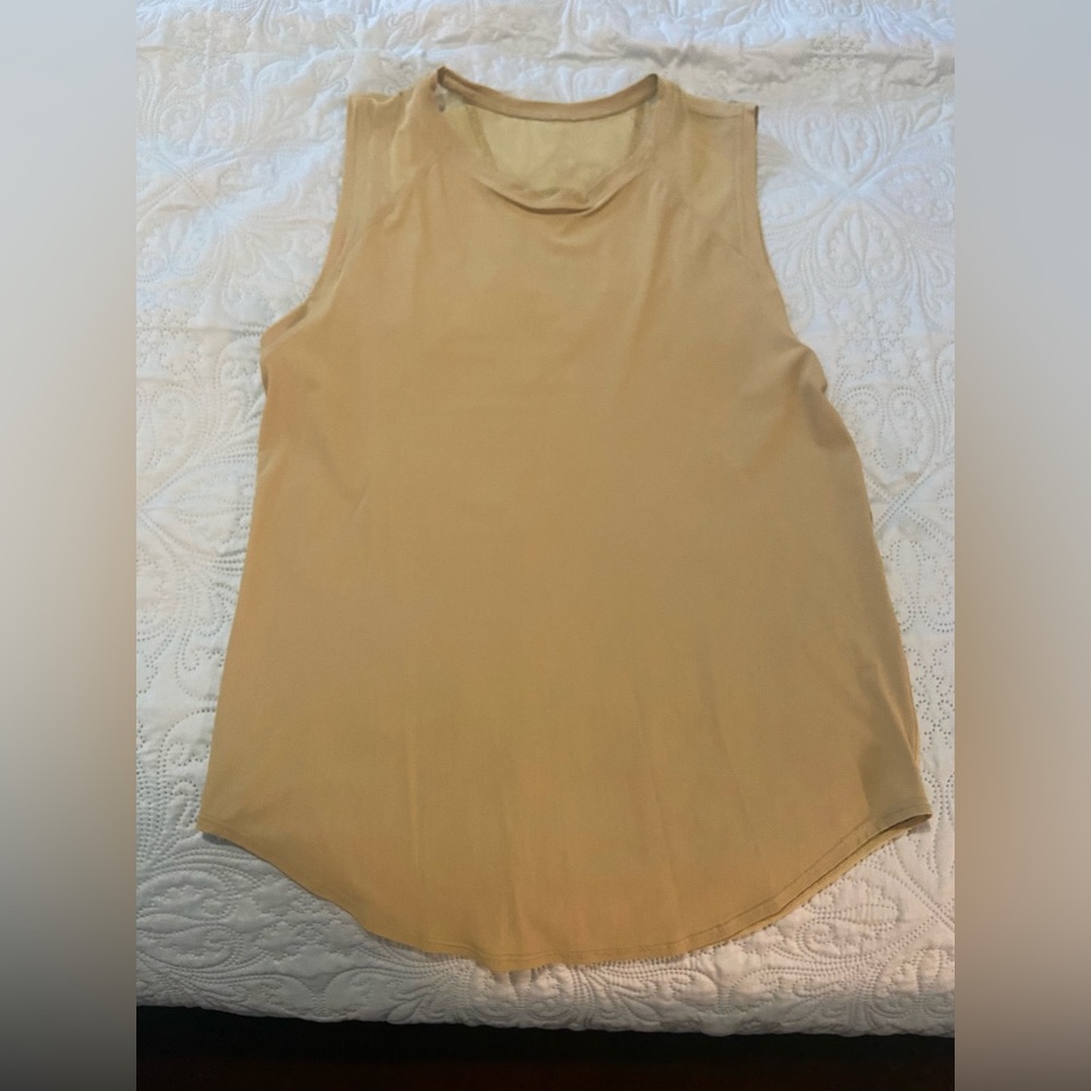 Lululemon Airy Breakaway Tank Top Women's S Sleeveless Crew Neck Raglan Green